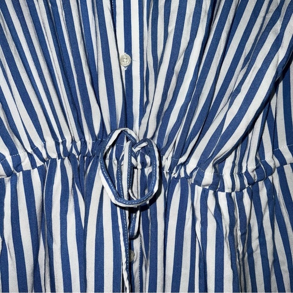Lands End Blu and White Striped Dress Size Large - Picture 4 of 5